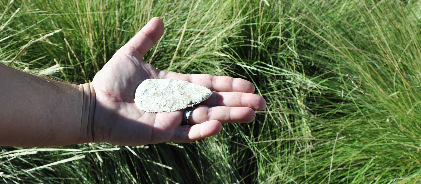 Arrowhead in hand