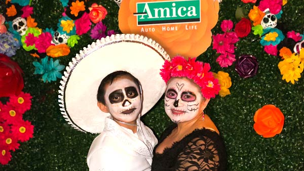 Guests in costume at the Dia de Muertos Festival